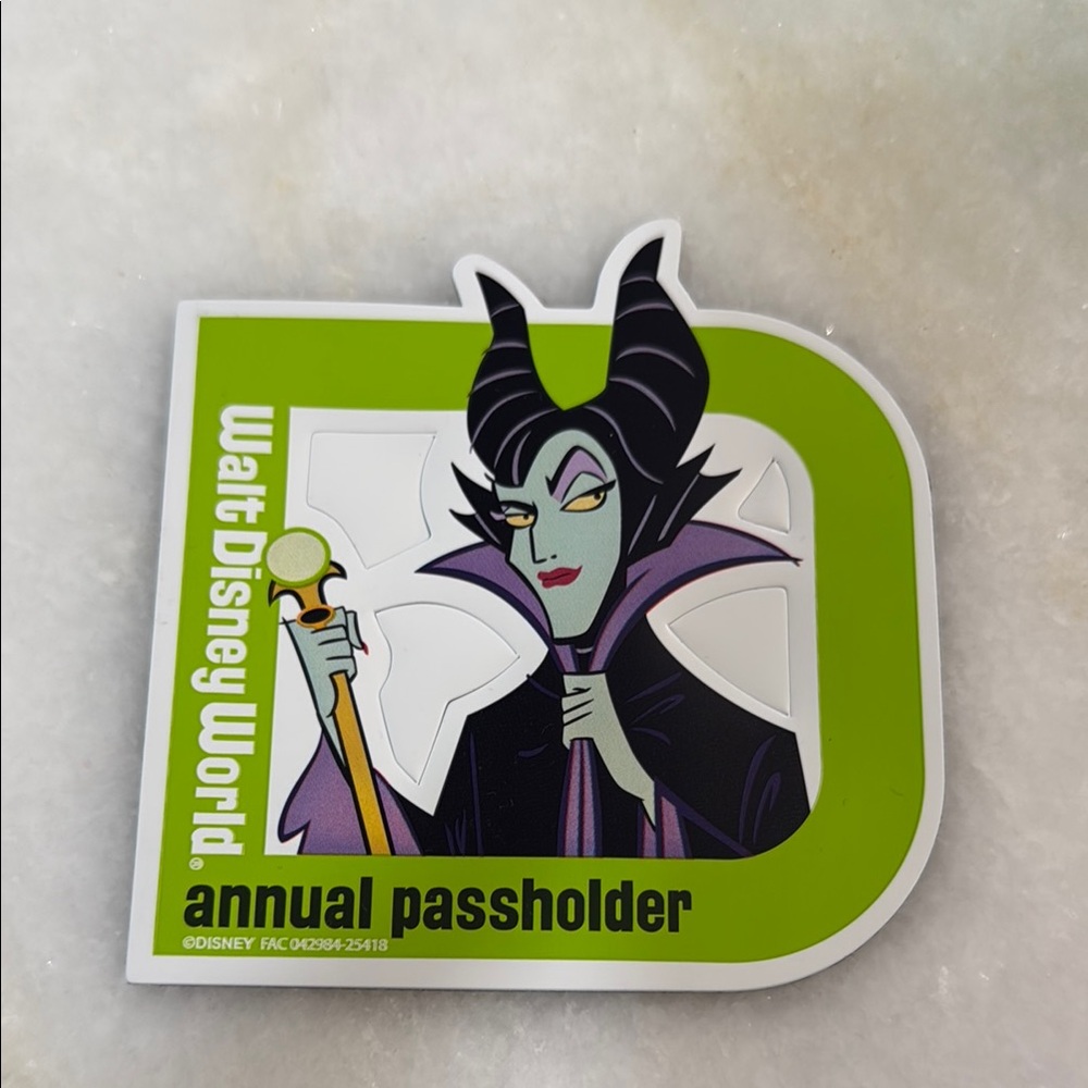 Disney Maleficent Magnet with Green and Purple Accents